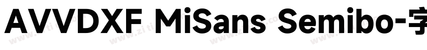 AVVDXF MiSans Semibo字体转换